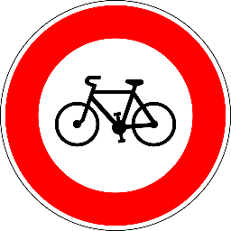 Panneau - Accès interdit aux vélos