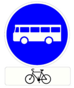 panneau voie cycle transports